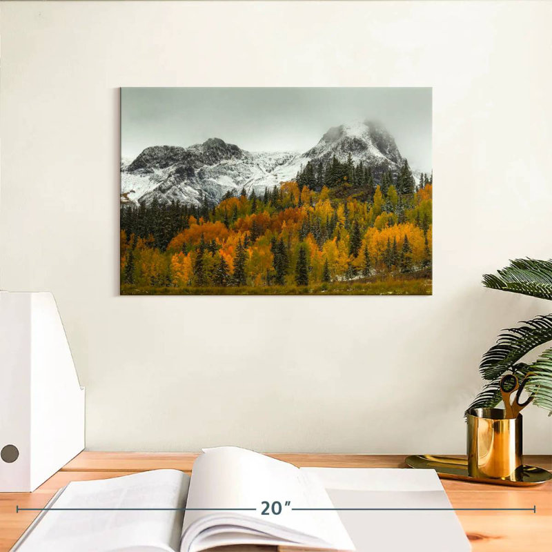 Un automne dans les montagnes Rocheuses, H 8 po x l 12 po