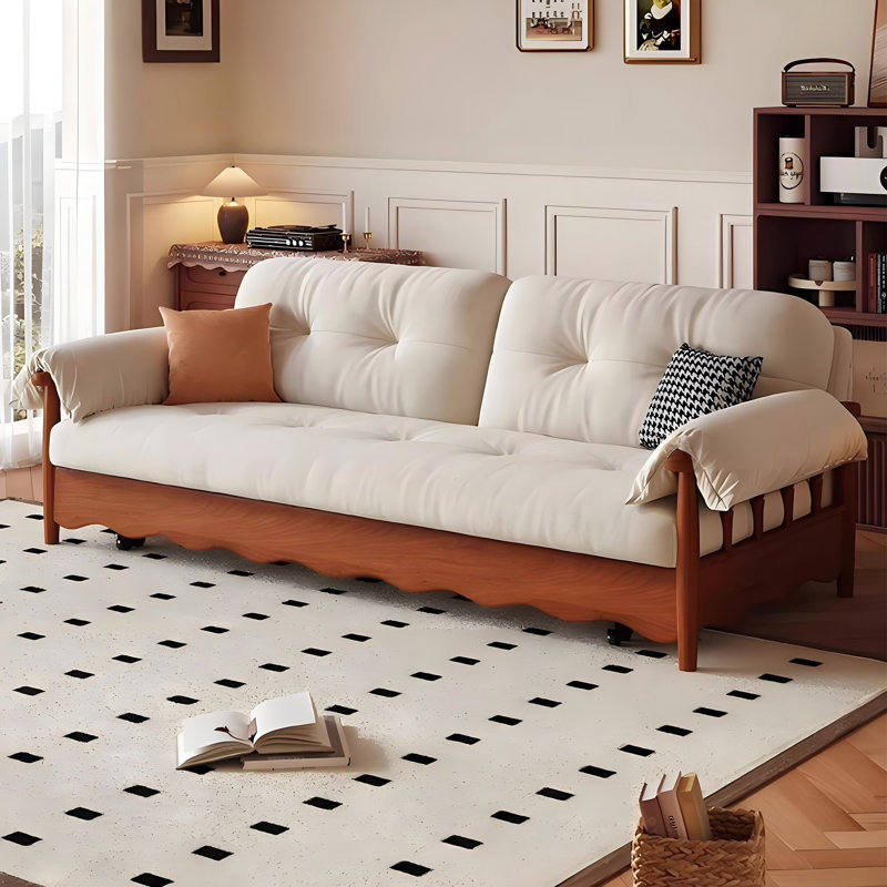Canapé-lit pliable en tissu massif 76,77 po avec rangement caché, H 33,86 po x l 76,77 po x P 32,28 po
