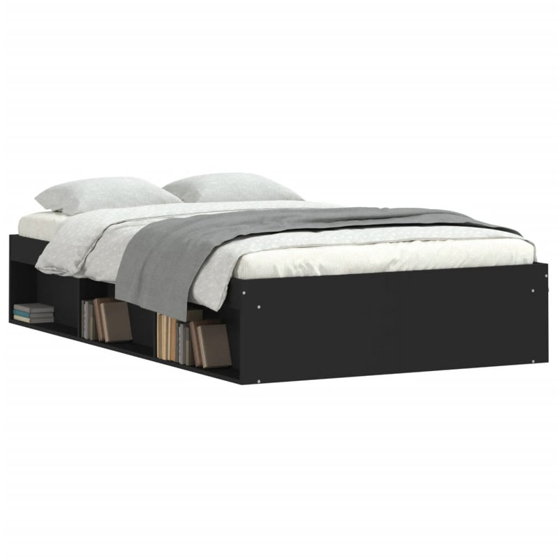 Afriani Storage Bed, White, European Single (90 x 200cm)