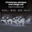 vidaXL LED Reindeers Fabric-208832805