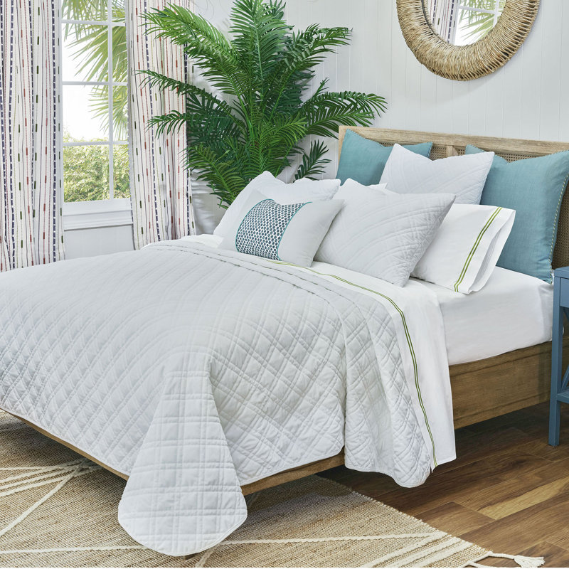 Kona Pillow Cover & Insert, Rectangle 16"H x 22"W, Knuffle Peacock/Baldwin White