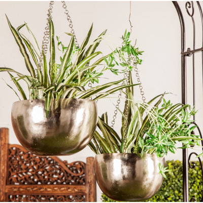 Benally Iron Hanging Dome Wall Planter