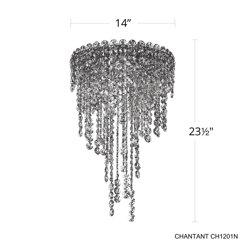 Chantant 4 - Light Flush Mount, 23.5" H x 14" W x 14" D, Czech, 120 V