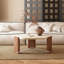 Table basse en bois de teck de style rétro français-106688856