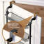 Rangement robuste pour garde-manger au-dessus de la porte - étagère à épices suspendue en métal réglable à 4 niveaux avec paniers amovibles - étagère de rangement murale étroite pour la cuisine, la salle de bain et la salle de lavage - 4 couches - noir