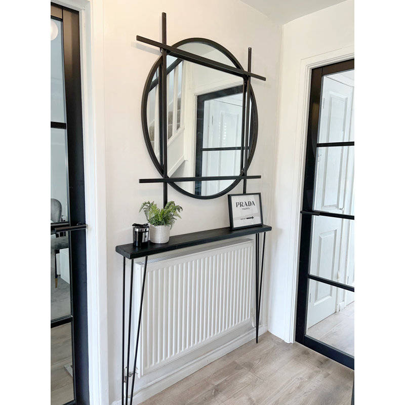 Esiah Solid Wood Top Console Table, 90 H x 80 W x 15 D cm