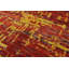 Tapis décoratif en soie de conception unique rouge/jaune 4 pi 9 po x 6 pi 9 po noué à la main