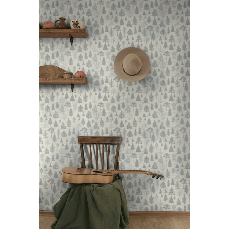 Rouleau de papier peint L 27 pi x l 27 po Bellair, Gris rêveur
