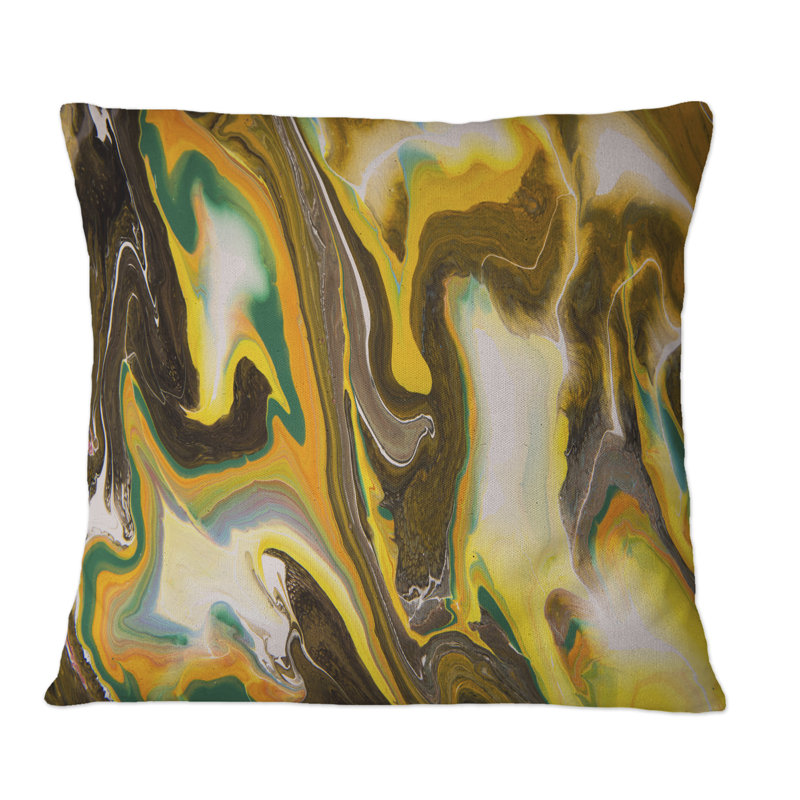 Coussin Green Green And Marble, 16 po x 16 po