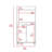 Kitchen Kart, Double Door Cabinet, One Open Shelf, Two Interior Shelves