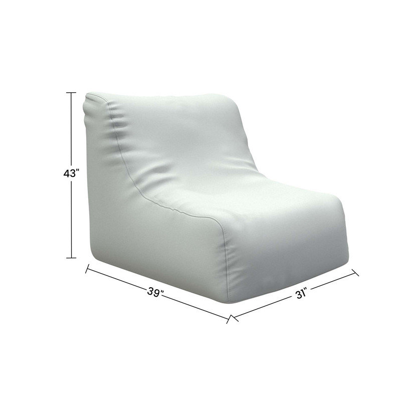 Outdoor Bean Bag Lounger Cover (Bag Only), Navy Blue Polypropylene/Olefin, 109.2cm H x 78.7cm W x 99.1cm D