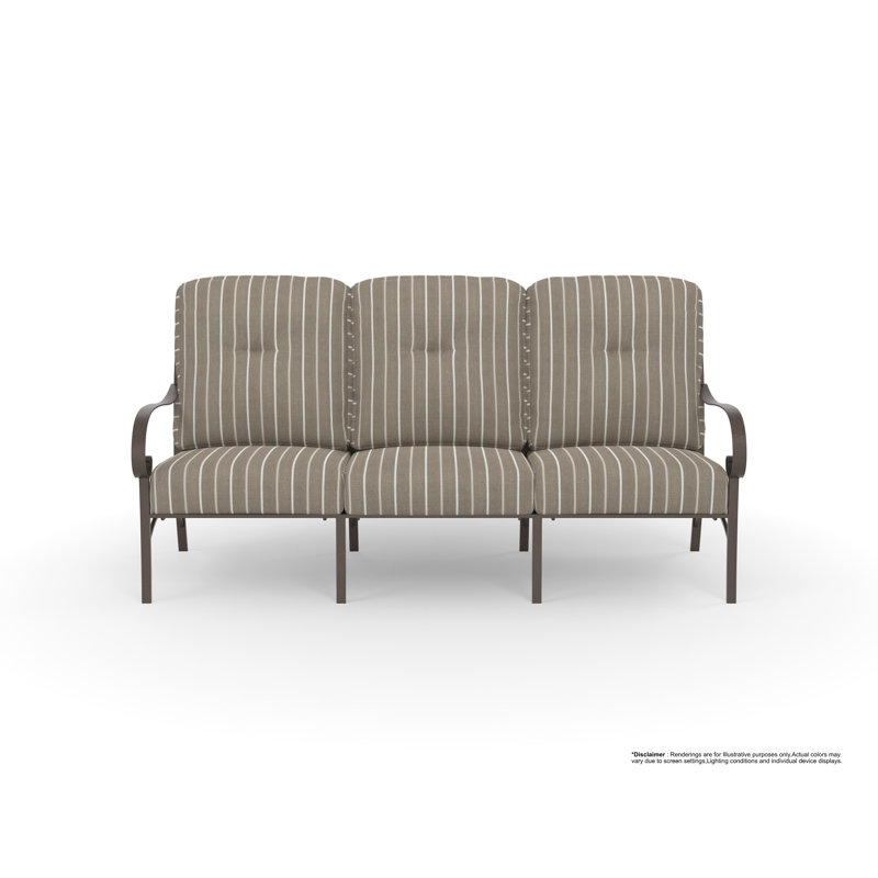 Pasadera Outdoor 3 - Seat Patio Sofa, Namibia Grey, Copper Creek