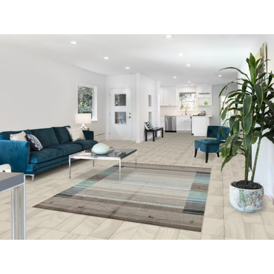Tapis indien en laine fait à la main de style Gabbeh 5 x 8