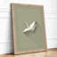 Geometric Paper Crane Minimalist - Framed Print-571046817-571046831