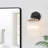 1-light Armed Sconce With Textured Glass Shade