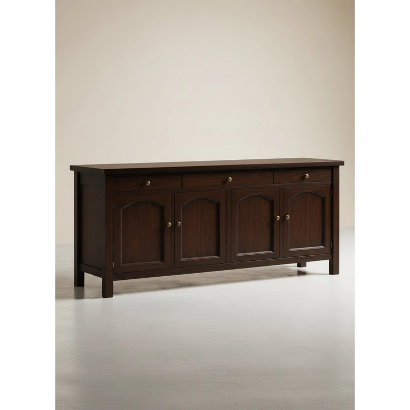 Buffet Helena 4 portes noyer foncé, Noyer foncé