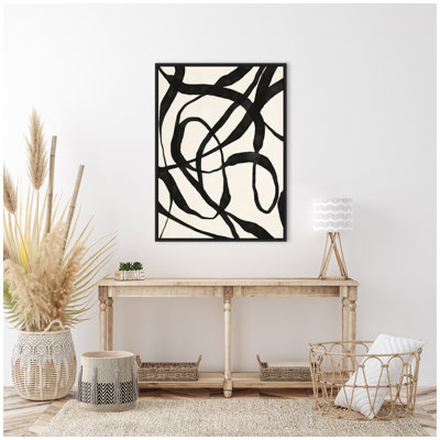 «Black Twist 4» par Alicia Bock, reproduction d'art sur toile encadrée