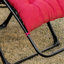 Chaise pliante inclinable avec coussin rembourré et plateau latéral, zéro gravité rouge pour des moments agréables en plein air, siège soutenu de 264 lb à l'intérieur, capacité