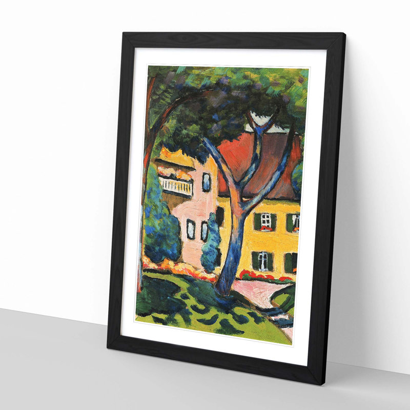 August Macke - Single Picture Frame Painting, Black