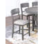 Ensemble de 2 chaises de salle à manger modernes à dossier en échelle, siège confortable en tissu pour une expérience culinaire élégante-241038774
