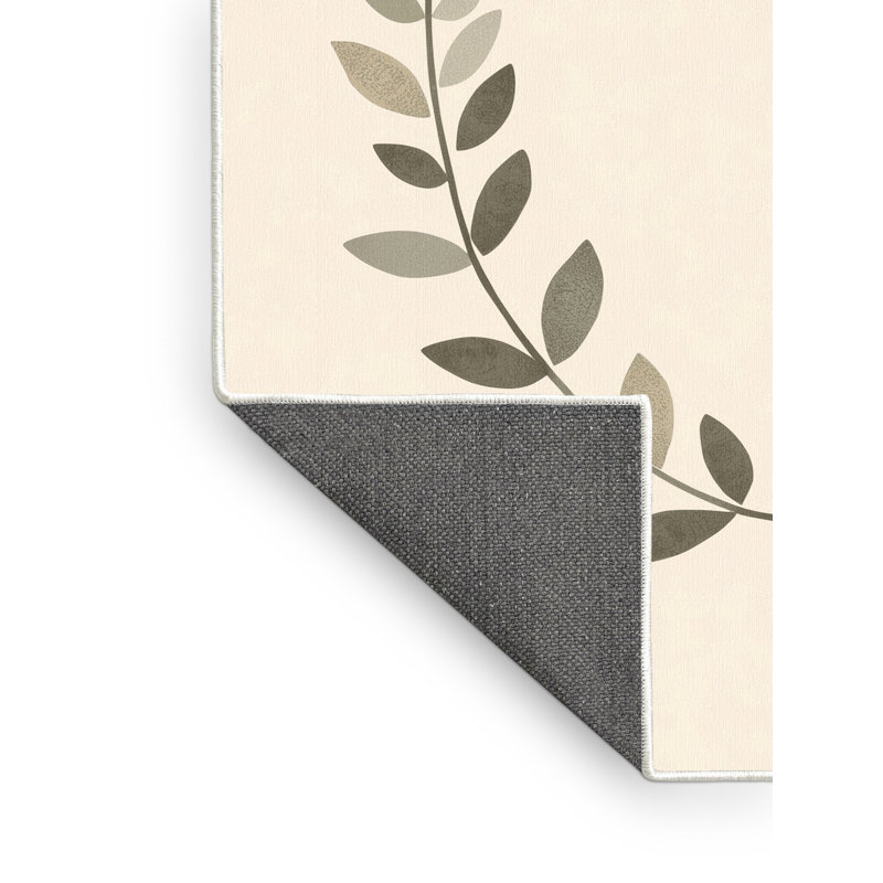 Soft Plush Faye Easter Modern & Contemporary Abstract Area Rug in Beige – White Binding, 2x4