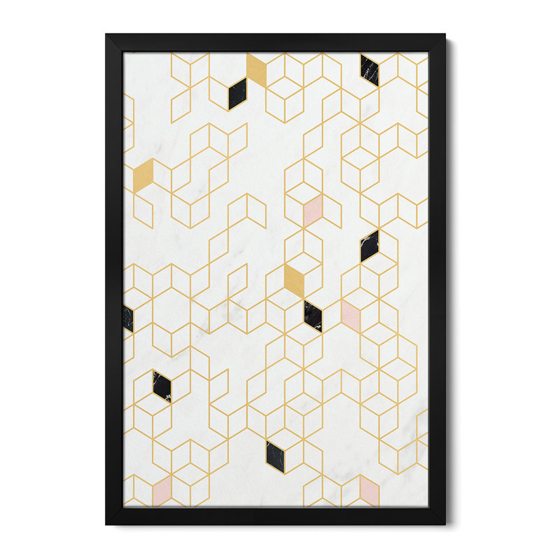 Keziah or et marbre, 2018 - reproduction d'art mural - affiche de galerie, H 24 po x l 16 po