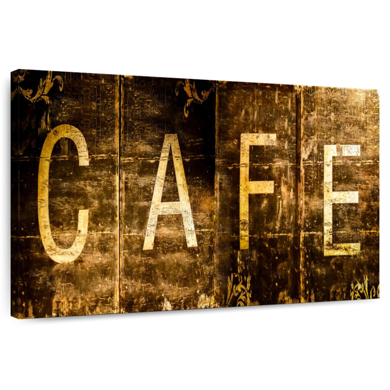 Kema Grunge Cafe Wall Sign, 30" H x 45" W