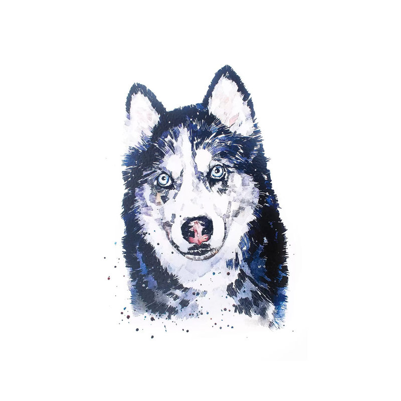 " Siberian Husky " Painting Print, 12" H x 8" W x 0.75" D