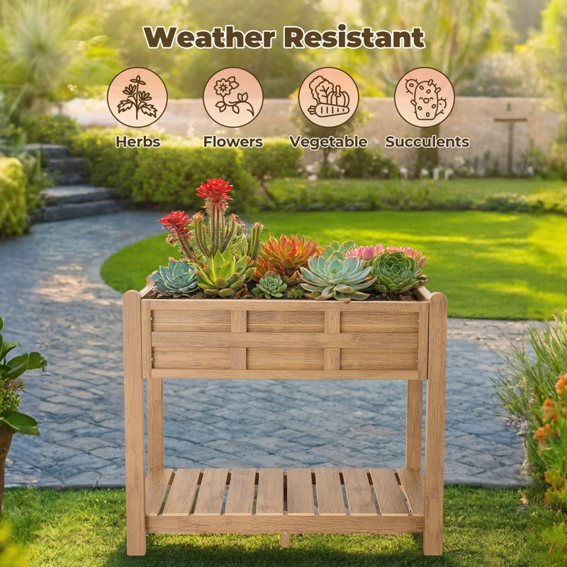 Boîte à fleurs en bois Teshara
