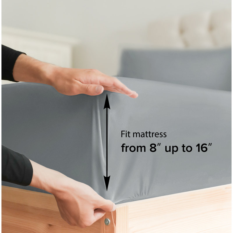 Steel Blue Ultra Soft Microfiber 4-Piece Bed Sheet Set
