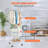 Metal Rolling Laundry Basket with Hanging Garment Rack, Height Adjustment Laundry Hamper Cart with Basket Load and Shelf Load, Storage Organizer with Heavy-Duty Lockable Wheels