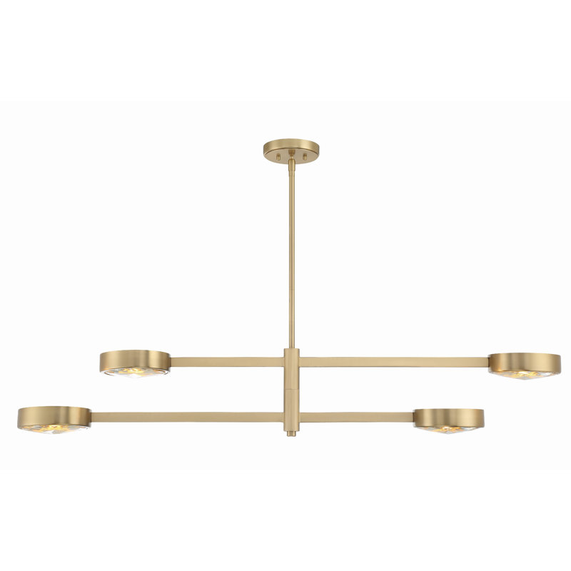 Lustre linéaire moderne unique à 4 lumières, 1