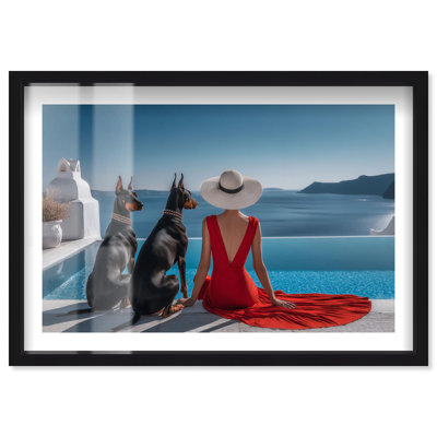 Photographie de mode Aegean Trinity I Shadowbox par Notoriart, cadre noir, 31 x 21