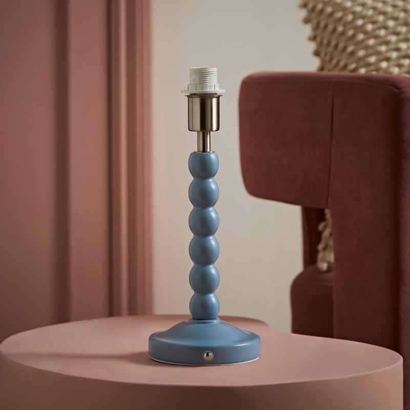 Lamp, No Shade, Powder Blue, No