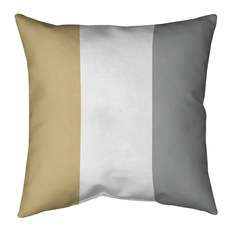 Coussin en suède Colorado, 18 po x 18 po, Gris / Blanc / Gris