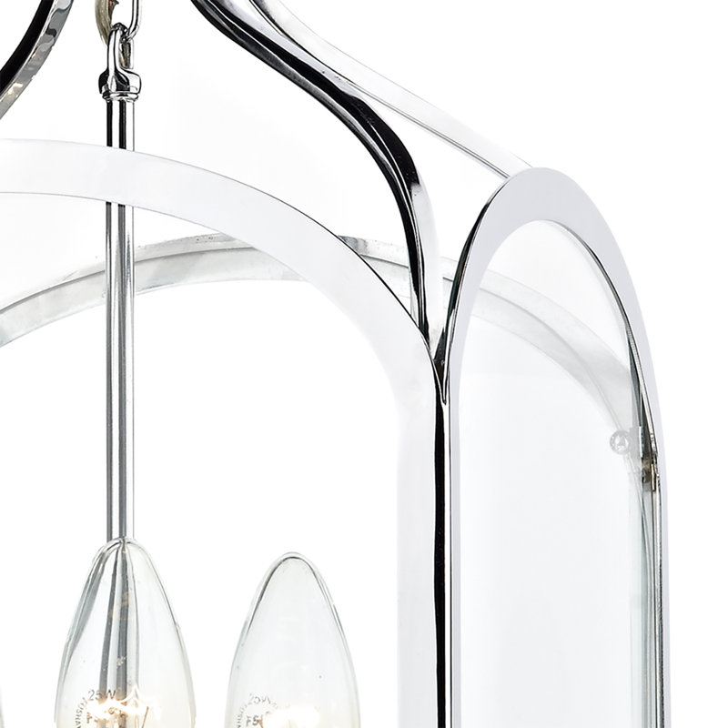 Parksley 3 - Light Polished Chrome Lantern Pendant