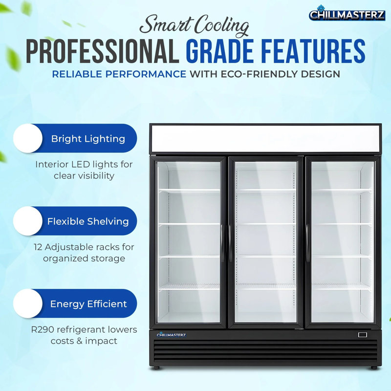 72 Cubic Feet 3 Doors Commercial Freezer