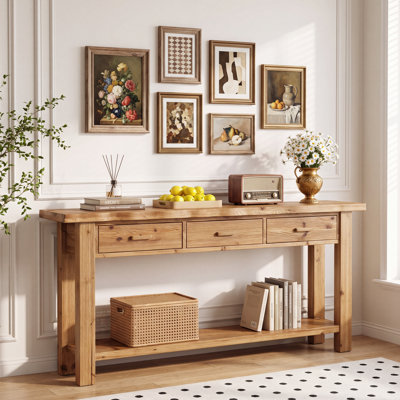Console 79,84 po avec 3 tiroirs