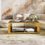 Table basse rectangulaire moderne, rectangulaire, asymétrique et inférieure, 47,5 po