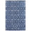 Ikat Area Rug in Blue/Dark Blue/White
