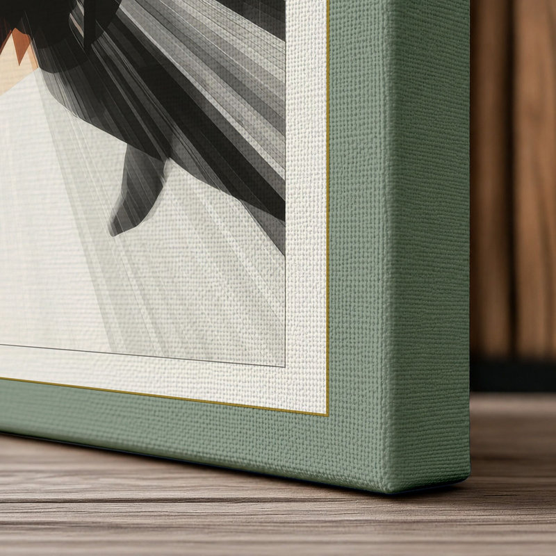 Figure in Motion Modern - Wrapped Canvas, 30x20 - 76.2 x 50.8 cm, Sage Border