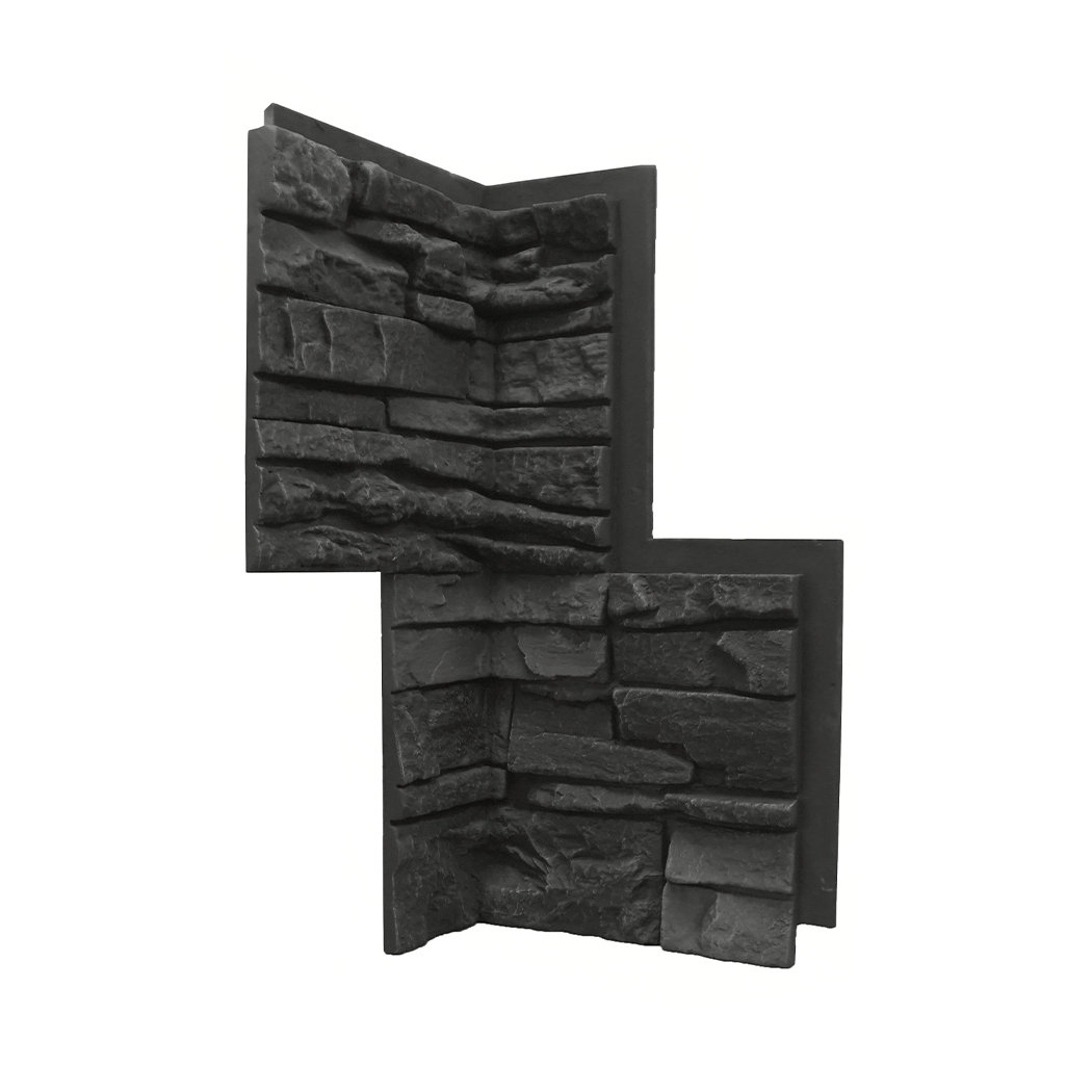 12.5" x 12" Stone Wall Paneling in Charcoal GenStone