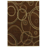 Metropolitan Wool Geometric Area Rug in Brown/Beige