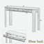 Console avec coins arrondis, 3 tiroirs et pieds épais-489023681