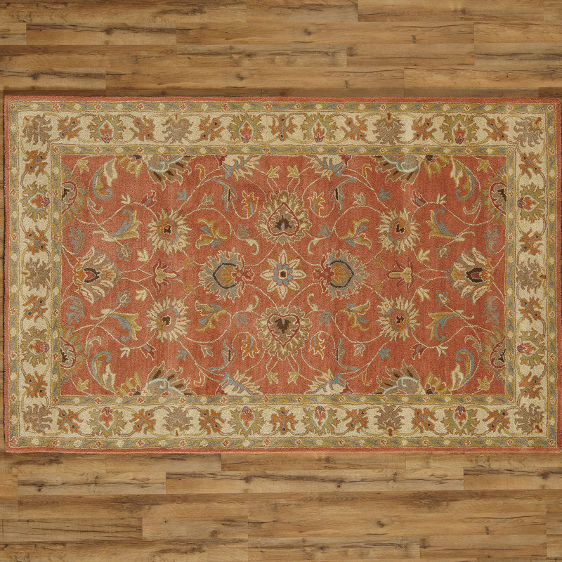 Arden Wool Floral Indoor Rug, Rectangle 2' x 3'