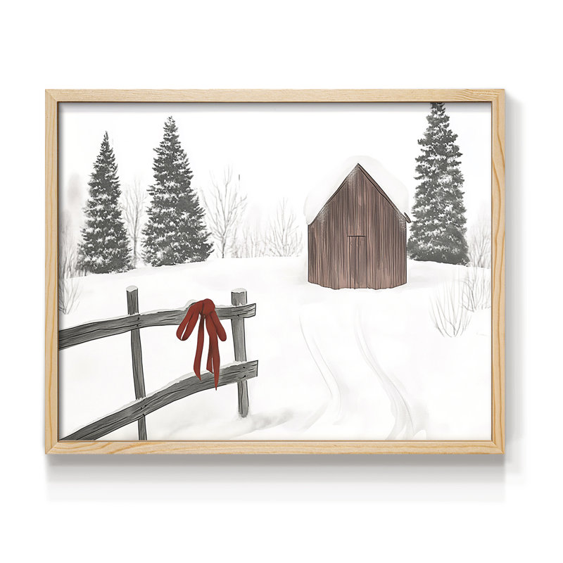 Chirstmas Art-CCXXXIX -Framed Print - Restickable, H 11 po x l 14 po, Naturel