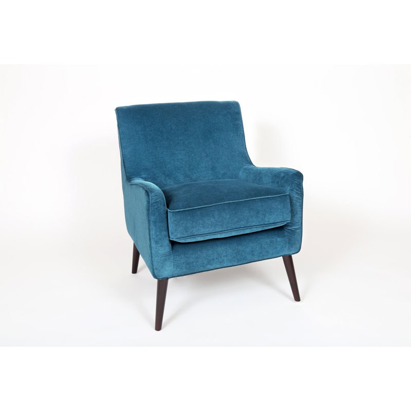 Fauteuil Lorena, Microfibre / microsuède bleu océan