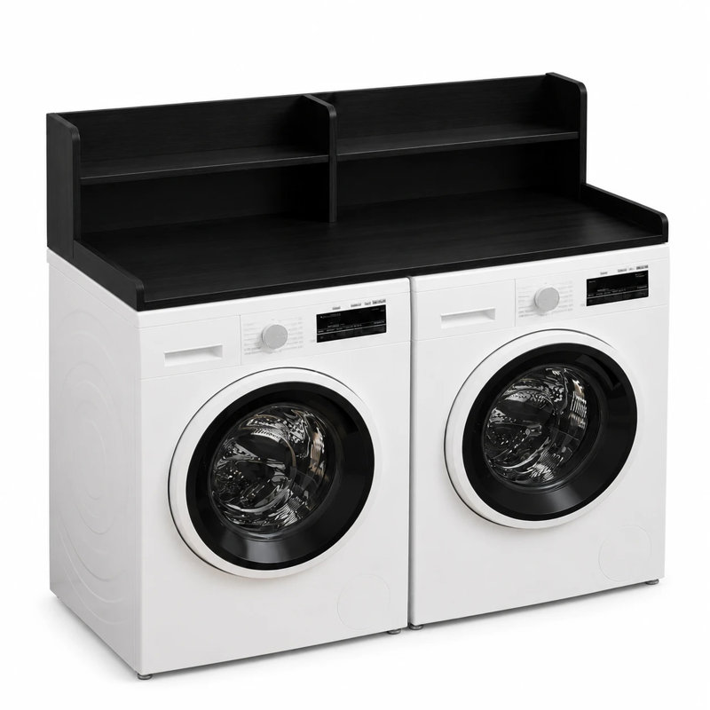 Support de rangement de comptoir pour laveuse et sécheuse 54 po Basicwise, Noir