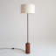 Oren 60" Modern Classic LED Standing Floor Lamp With Heavy-Weighted Base In Walnut Finish