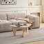 Table basse avec plateau en verre-1857137335